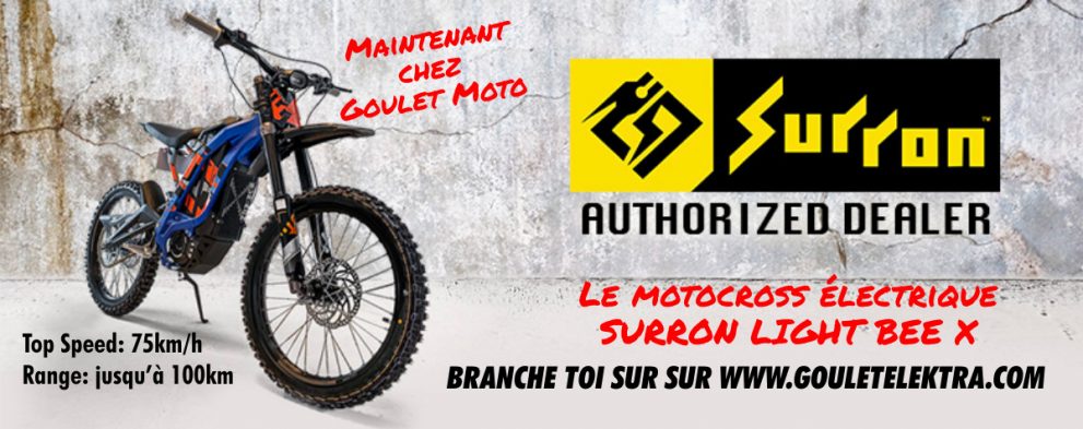 Les Motocross électrique Surron maintenant chez Goulet Moto avec www.gouletelektra.com